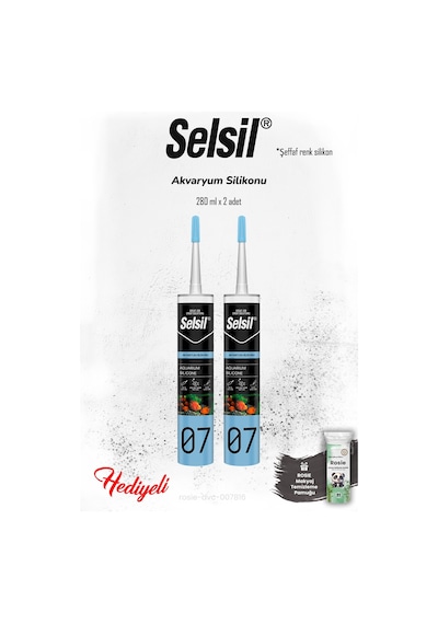 Selsil 280 Ml Akvaryum Silikon, 2 Adet Ve Rosıe