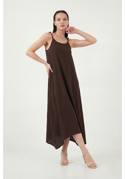 Lela Bayan Elbise 5865732 Kahve Kahve
