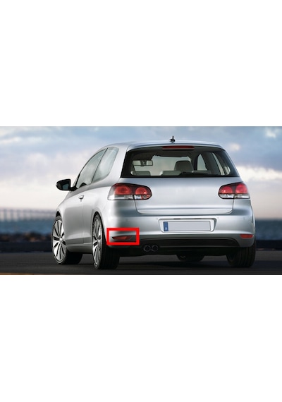 Volkswagen Golf 6 Mk6 2009-2012 Arası Modeller Arka Tampon Sol Alt Köşe Reflektör Yansıtıcı Kedi Gözü 5k0945105a