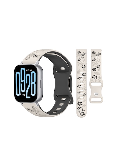 Redmi Watch 5 Active Redmi 5 Lite İle Uyumlu Floraflex Çiçek Desenli Silikon Kordon