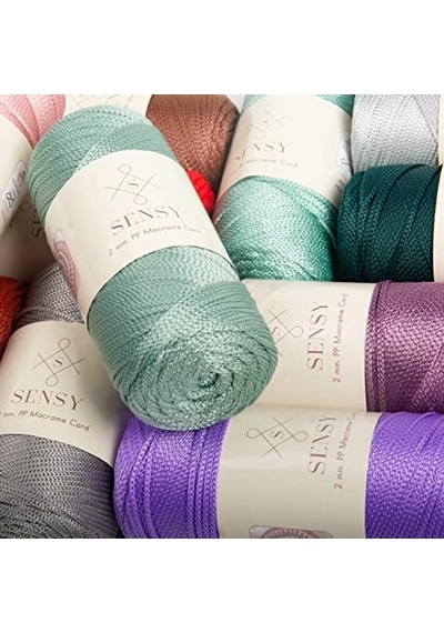 2 Mm - 200 Gr Polyester Makrome Ipi Yeşil 230 M Polyester Makrome Ip Supla Ip Ve Çanta Ipliği Açık Kırmızı