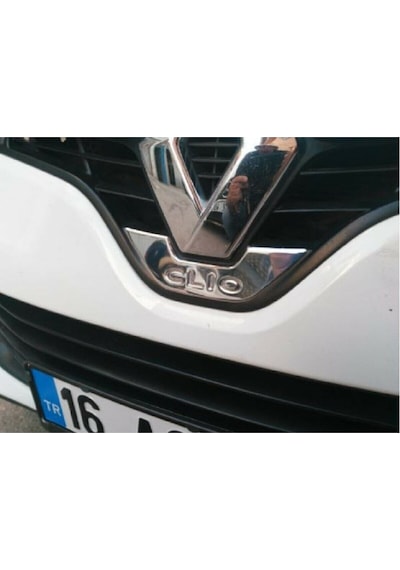 Renault Clio 4 Krom Amblem Çerçevesi 1 Prç. 2012 ve Üzeri P.Çelik