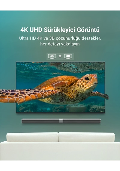 Ugreen 4k 60hz Displayport To Displayport Kablo, 2 Metre, Siyah, 10211