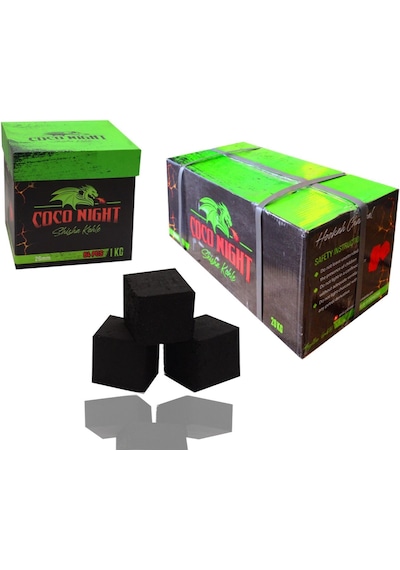 Coco Night Hindistan Cevizi Küp Nargile Kömürü 10 KG