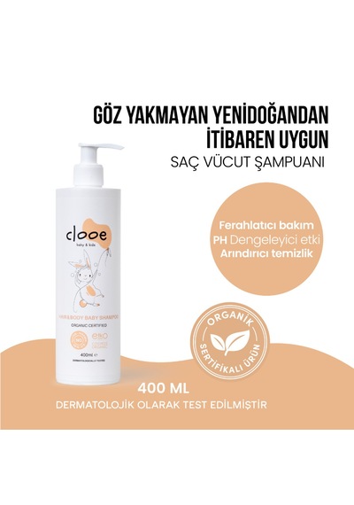 Talk İçermeyen Göz Yakmayan Yenidoğan Uyumlu Organik Sertifikalı Bebek Bakım Seti Pudra + Bebek Yağı + Şampuan 3'lü Avantajlı Set