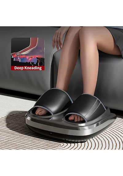 Glr Hg01-a Shiatsu Ayak Masaj Aleti - Yoğurmalı, Hava Basınçlı Ve Isıtmalı Derin Doku Masajı, Titreş Gri