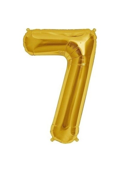 Brokoli Home 7 Numara Folyo Gold Balon, Folyo Altın Balon 100cm 4 Karışık Renkli