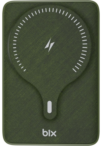 Bix Pb105 10000mah Pd20w Type-c Usb 15w Kablosuz Powerbank Yeşil