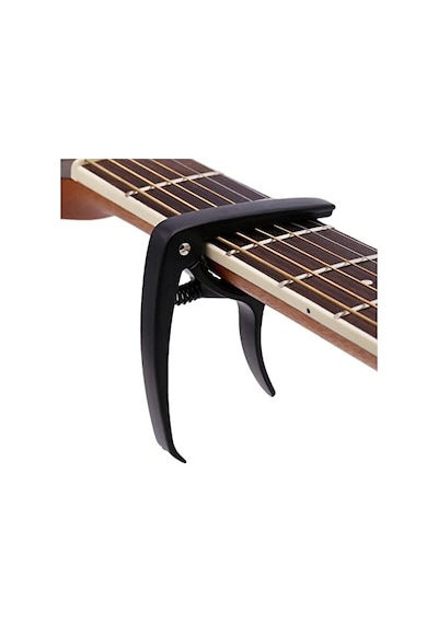 Rızo Profesyonel Siyah Parlak Renk Gitar Kelepçesi-Gitar Kapo