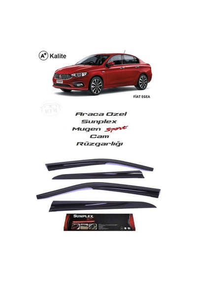 Fiat Egea Sunplex Marka Cam Rüzgarlığı Mugen 4 'Lü