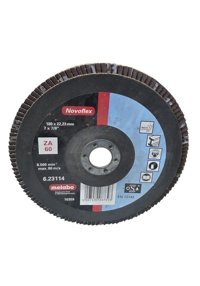Metabo 180x22,23 P60 Inox Flap Disk 623114000
