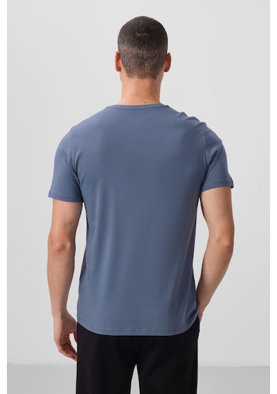 Tommylife Tommy Life Petrol Erkek Basic Kısa Kol Standart Kalıp O Yaka T-shirt - 87911 PETROL