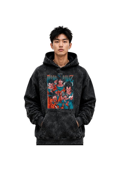 Sevbano Son Goku Dragon Ball Karakterler Anime Baskılı Unisex Oversize Pr Siyah