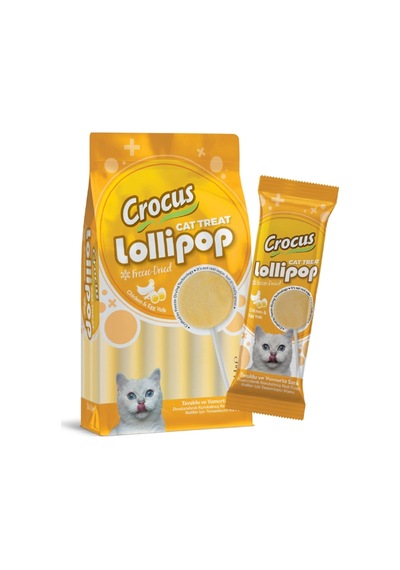 Crocus Tavuklu Ve Yumurta Sarılı Kedi Lolipop 10 Lu Paket 10x1,4 Gr