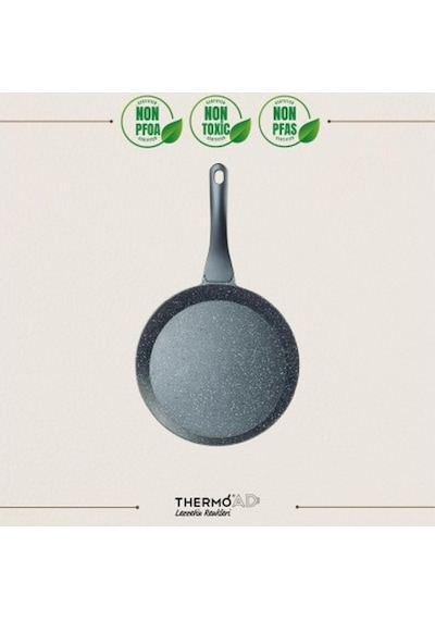 Thermoad Alüminyum Döküm Granit Krep Tavası / Gri THERMOAD.043