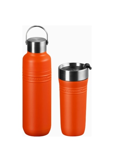 Le Creuset On The Go Termos Seti Şişe Ve Bardak Turuncu