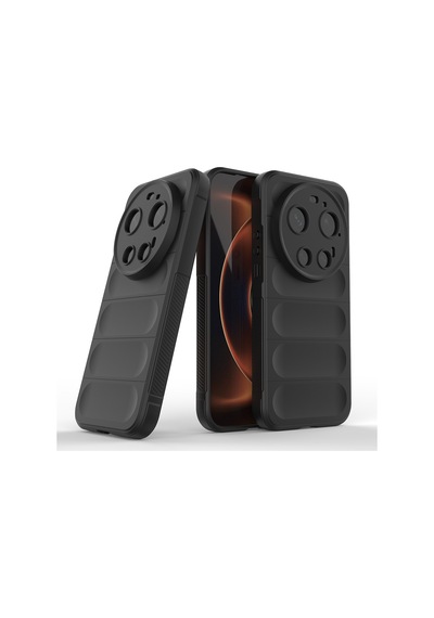 Xiaomi 17 Ultra Kılıf Esnek Tpu Oyuklu Arka Yüzey Tasarımlı Zore Etnik Silikon Kapak Siyah