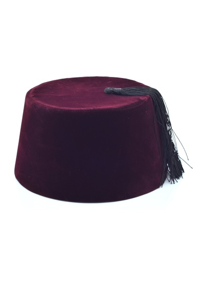 Osmanlı Bordo Erkek Püsküllü Damat Kına Fesi 9,5cmx53cm