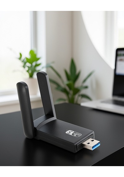 Usb 3.0 Kablosuz Adaptör 2.4/5ghz Çift Bantlı 2 Anten Uczzzwifiadaptörrrrrr2