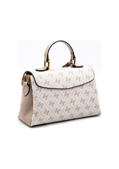 Silver Polo Sp1159 Kadın El Çantası Monogram Bej-kum