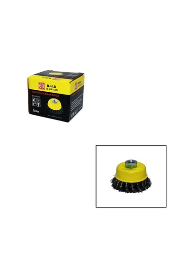 B.h.d El Aletleri Bhd Bhd-00791 Çanak Fırça 75mm Burgulu Korozyon Giderme Pas