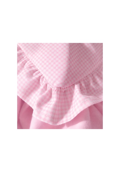 Lief Home %100 Pamuklu Pembe Pötikareli Fırfır Detaylı Bebek Yastık Kılıfı 35x45 1 Adet