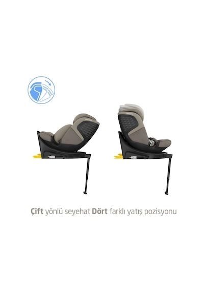 Maxi-Cosi Emerald 360 S I-Size Isofix'li 360 Dönebilir Yatabilir 0-36 kg Oto Koltuğu tonal truffle