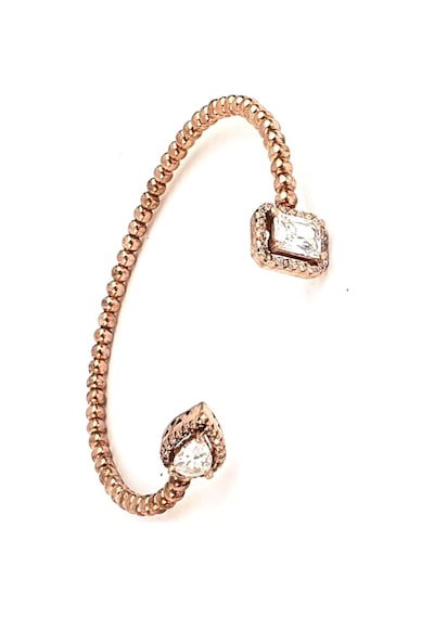 Zirkon Taşlı 925 Ayar Gümüş Rose Bileklik N11.40624