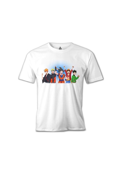 Anime Heros Beyaz Erkek Tshirt