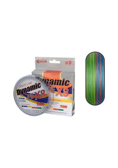 Captain Dynamic Soft PE 8 Örgü Spin İp Misina 150mt Multi Color 0