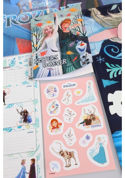 X Dekomus Lisanslı "fearless Collection" Elsa Frozen Okul Ve Kırtasiye Seti Okul,termoslu Beslenme Ve Kalem Çantası,matara,beslenme Kabı Altın