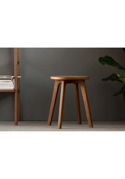 Woodesk Ihlamur, Ahşap Tabure, 32x41 Cm 1 Adet Ceviz Renk
