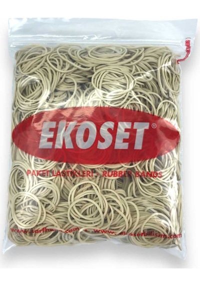 Ekoset 500 Adet Beyaz Küçük Paket Lastiği 40 MM