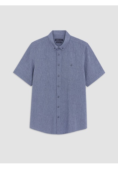 Lcwaıkıkı Classic İndigo Regular Fit Kanvas Erkek Gömlek