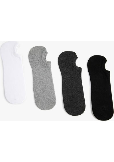 Koton Basic 4'lü Görünmez Çorap Seti Multıcolor 4wam80257aa 4WAM80257AAMIX Mavi Koton Basic 4'lü Görünmez Çorap Seti Multıcolor 4wam80257aa 4WAM80257AAMIX Mavi