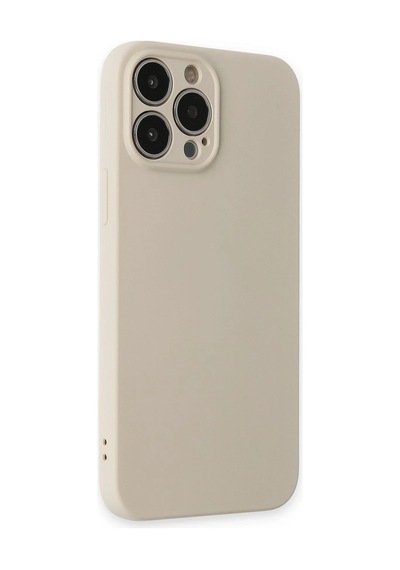 Newface - 660 - Apple iPhone Uyumlu 13 Pro Kılıf Nano İçi Kadife Silikon - Csmo-tex - - Bej