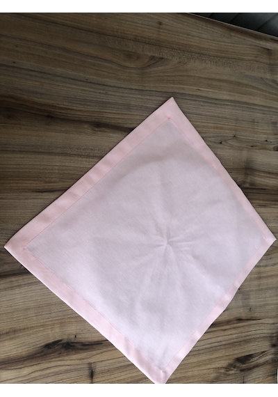 Açık Pembe Kumaş Peçete 6 Adet 40x40 Cm Çok Renkli