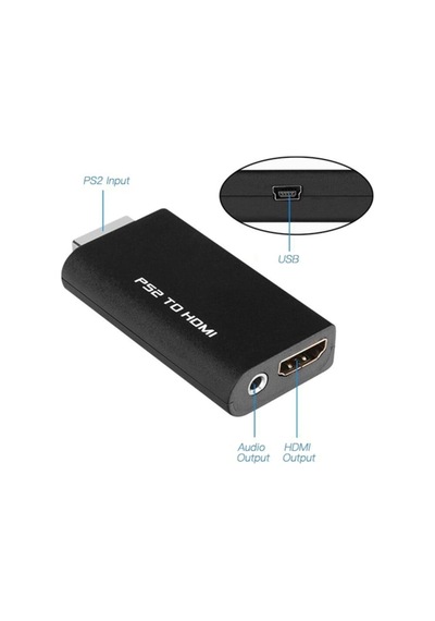 5046 Ps2 To Hdmi Tv Kablosu Çevirici Dönüştürücü Adaptör