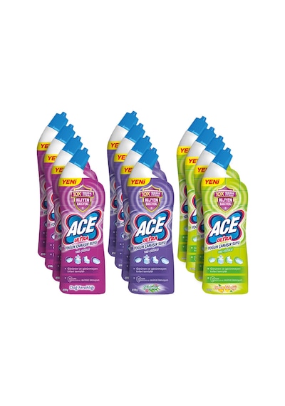 Ace Ultra Yoğun Kıvamlı Çamaşır Suyu Fırsat Paketi 12 x 750 ML
