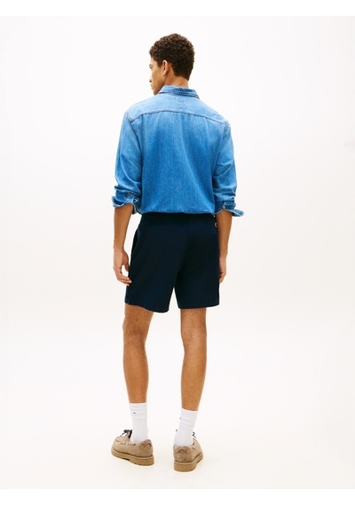 Tommy Hilfiger Tjm Lınen Blend Pull-on Short Erkek Mavi Şort - Dm0dm22825