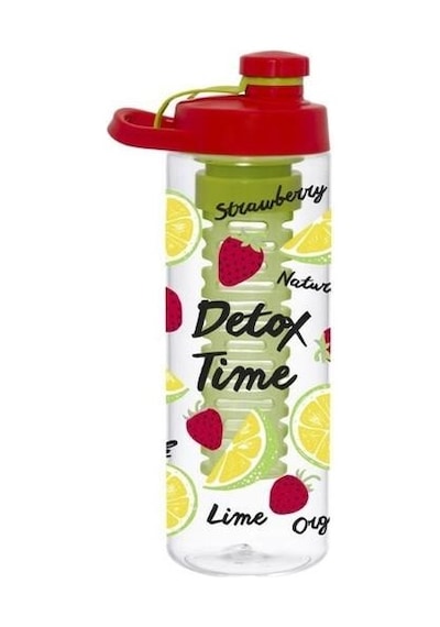 Herevin Çilek Desenli 650 Ml Infuserli Suluk Matara Vidalı Kapak