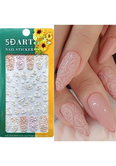 5d-k127 Kabartmalı Tırnak Stıcker
