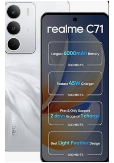 Realme C71 8 GB 256 GB Beyaz (Teşhir)
