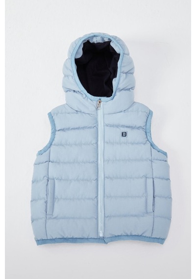 Benitto Kids Kapüşonlu Erkek Bebek Çocuk Yelek 51306 Mavi