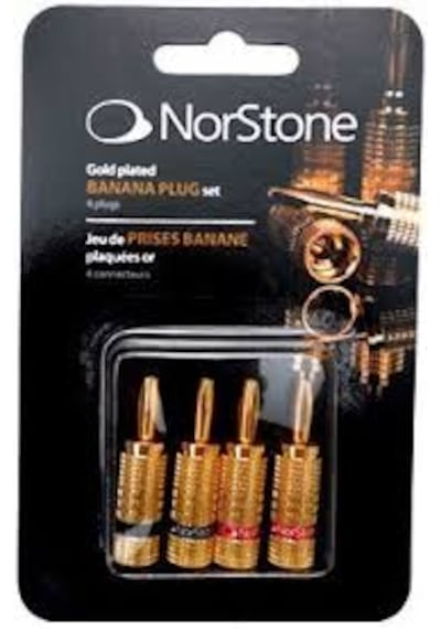 Norstone Gold Banana Plug Set Of 4