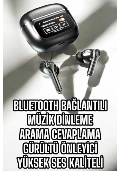 Bluetooth Kulaklık Kablosuz Ekranlı Anc/enc Destekli Dokunmatik Mh-hs1084-1121