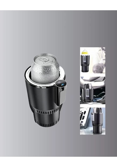 Isıtma Soğutma Özellikli Araç Bardaklığı Çakmak Girişli Akıllı Yeni Nesil Mh-hs5206-6079 Siyah