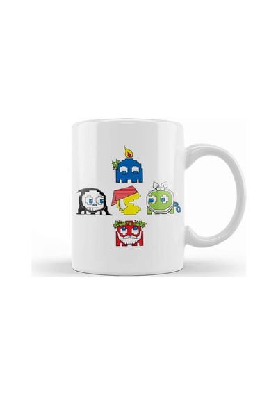Christmas Ghosts Of Games Past Pac Man Kupa Bardak Porselen Karışık