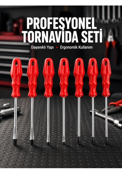 Profesyonel Ve Günlük Kullanıma Uygun 7li Tornavida Seti - Lisinya 90170602