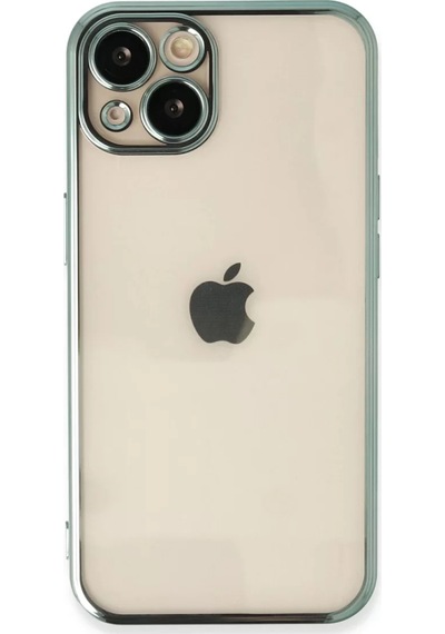 Newface Apple İphone 13 Kılıf Razer Lensli Silikon - Yeşil